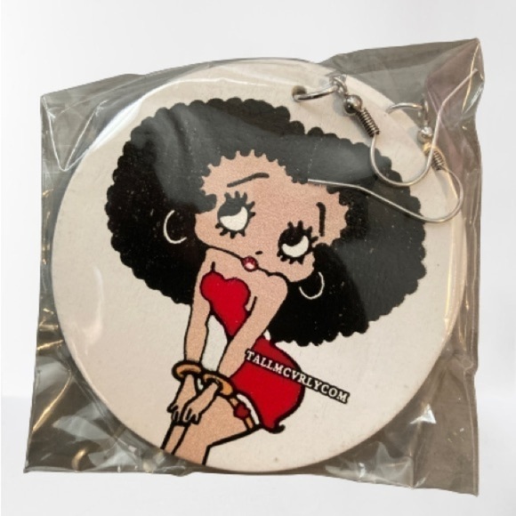 Jewelry - Round African Women Earrings Wooden Painted
Ethnic Style Dangle Earring